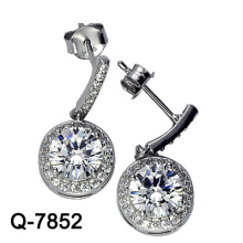 Los últimos estilos cultivaron los pendientes de la perla plata 925 (Q-7852. JPG)